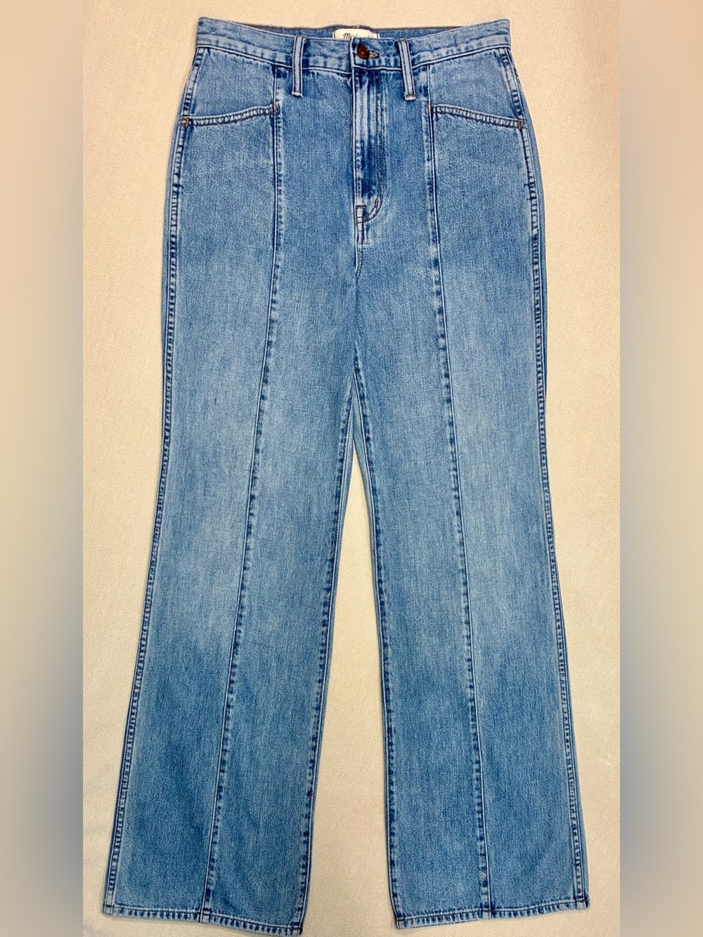 Madewell 11” High-Rise Flare Jeans Size 28 Light Wash 100% Cotton